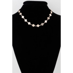 Bejeweled Clover Charm Necklace - Statement Style