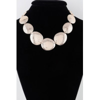 Multi Hammered Disk Necklace