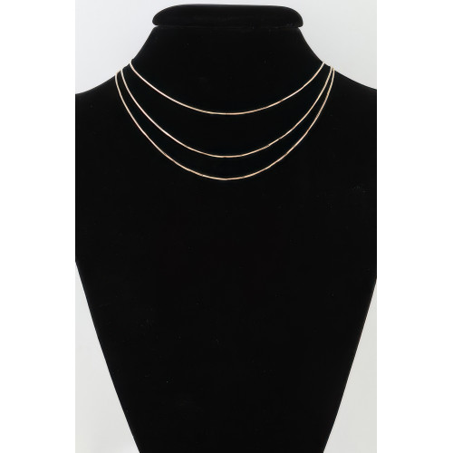 Triple Sleek Linked Necklace - CC-WH2001151