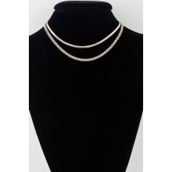 Double Snake Linked Necklace