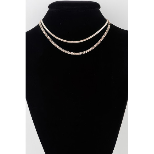 Double Snake Linked Necklace - CC-WH2001219