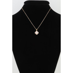 Bejeweled Cubic Zirconia Clover Necklace