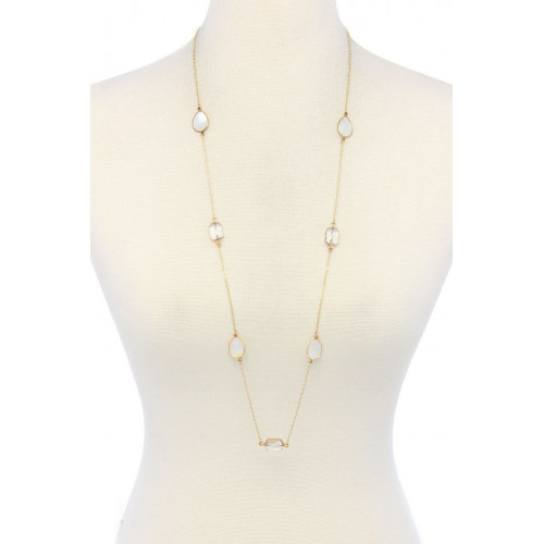 7 Stones Contemporary Necklace - CC-51050