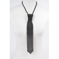 Faux Pearl Polyester Necktie Necklace