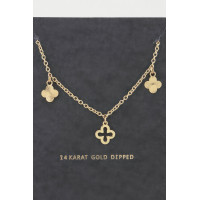 Triple Clover Charm Necklace