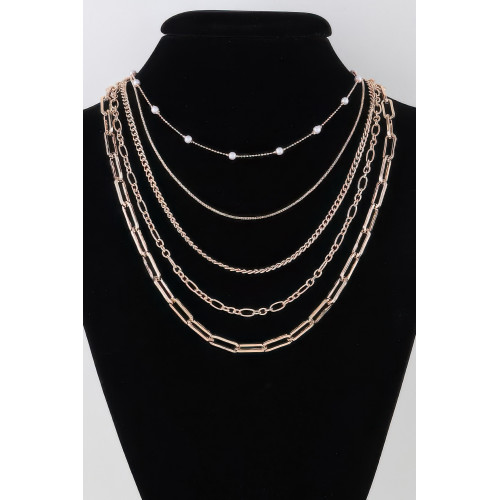 Multi Linked Drop Necklace - CC-WH2000718