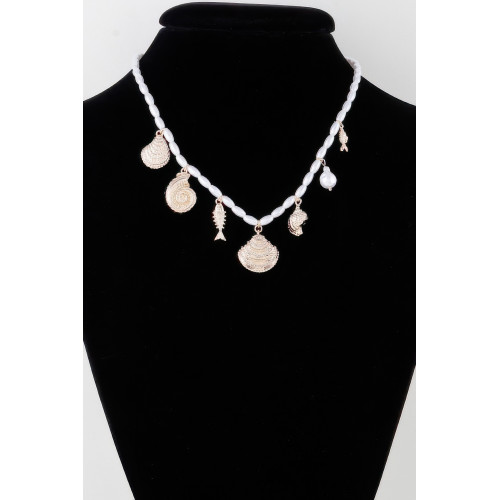 Pearled Under The Sea Charm Necklace - Designer Style - CC-WH2000737