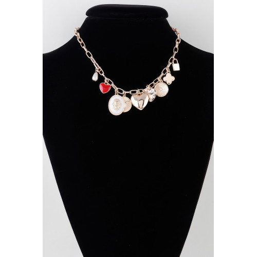 Multiple Dainty Charm Necklace - Designer Style - CC-WH2001180