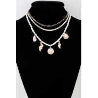 Multi Seashell Charm Necklace