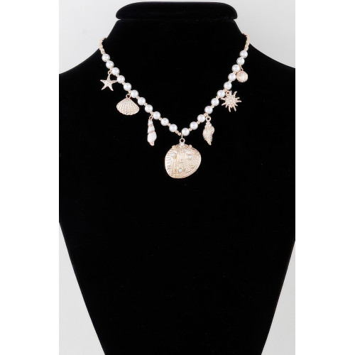 Pearled Under The Sea Charm Necklace - Designer Style - CC-WH2000750