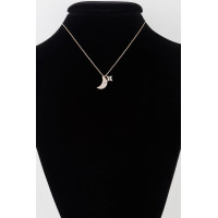 Jeweled Sun N Moon Necklace