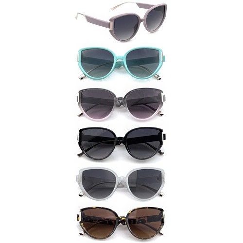 Round cat eye sunglasses - Designer Style - CC-58939