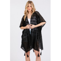 Geometric Pattern Tassel Cover Up - Contemporary Fashion
