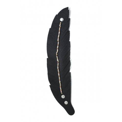 Pu Leather Fray Metal Bead Wrap Bracelet - CC-37812
