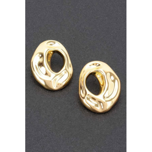 Metal Gold Dip Earring - CC-WH2002100