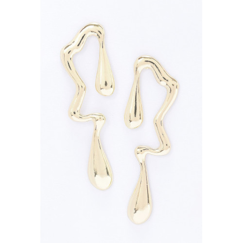 Metal Gold Dip Earring - CC-WH2002103