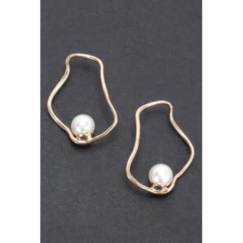 Faux Pearl Metal Earring - CC-WH2002106