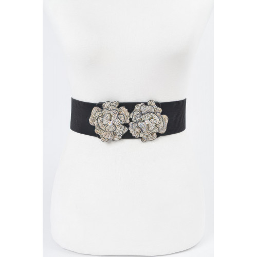 Ab Stone Flower Elastic Belt - CC-WH2002123