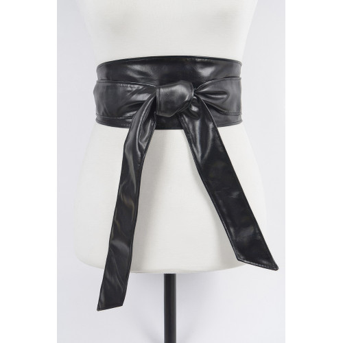 Faux Leather Tie Up Belt - CC-WH2002136