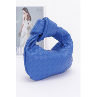 Faux Leather Braided Zip Bag