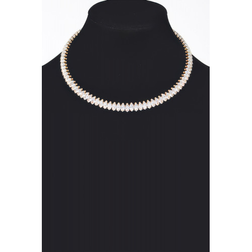 Cubic Zirconia Choker Necklace - CC-WH2002152