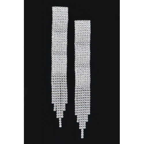 Rhinestone Fringe Earring - CC-WH2002157
