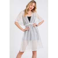 V-neck Detailed Crochet Lace Cover Up