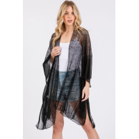 Embellished Sequin Mesh Cover Up