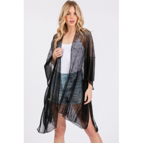Embellished Sequin Mesh Cover Up - CC-WH2002167