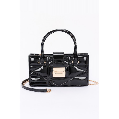 Embossed Enamel Handle Clutch - CC-WH2002179