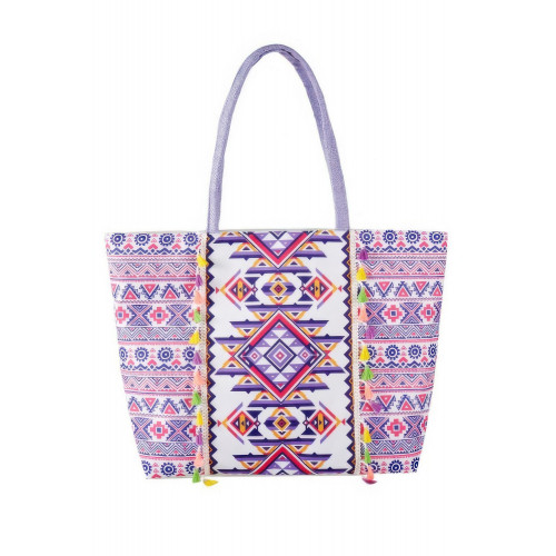 Boho Print Fringe Tote Bag - CC-WH2002204