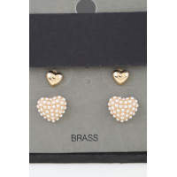 Twin Hearts Stud Earrings
