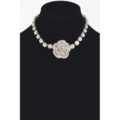 Rhinestone Flower Choker - CC-WH2002236