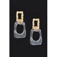 Vintage Metal Clear Earring