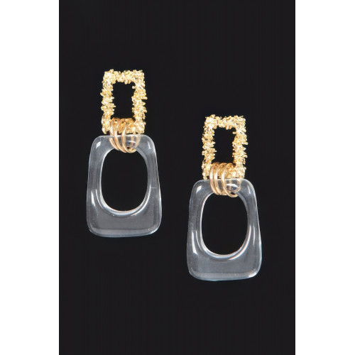 Vintage Metal Clear Earring - CC-WH2002238