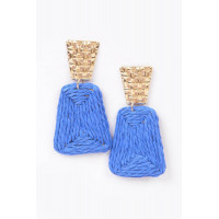 Faux Straw Dangling Earring