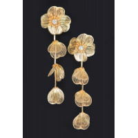 Metal Flower Fringe Earring
