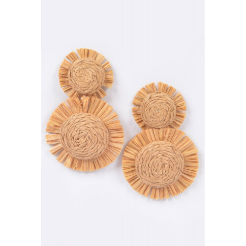Faux Straw Dangling Earring - CC-WH2002241