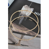 12cm Double Rhinestone Hoop Earrings