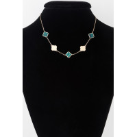 Two Toned Clover Charm Necklace