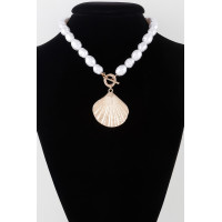 Pearl Seashell Toggle Necklace