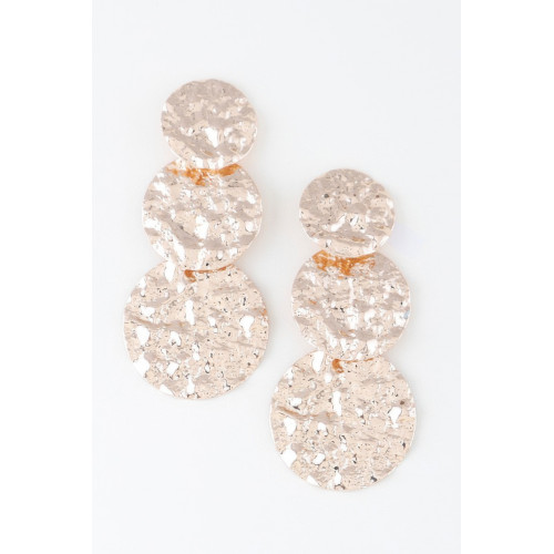 Triple Hammered Disc Earrings - CC-WH2002289