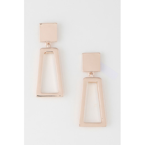 Modern Geometric Frame Drop Earrings - CC-WH2002290