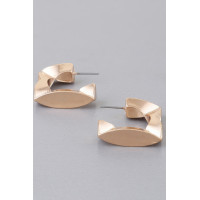 Geometric Cubic Hoop Earrings
