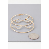 Bejeweled Snake Hoop Earrings