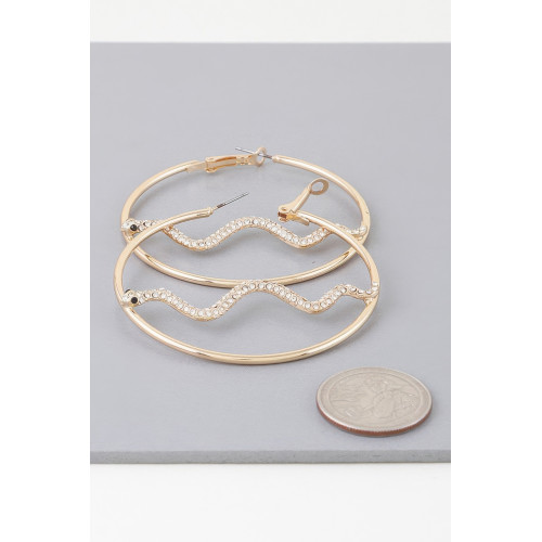 Bejeweled Snake Hoop Earrings - CC-WH2002294