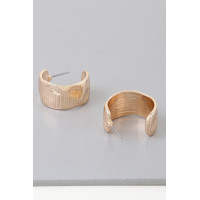 Abstract Cut Hoop Earrings