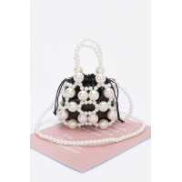 Faux Pearl Party Clutch W/pouch
