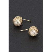Rhinestone Metal Tear Drop Earring