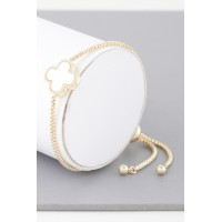 Stone Clover Box Chain Bracelet